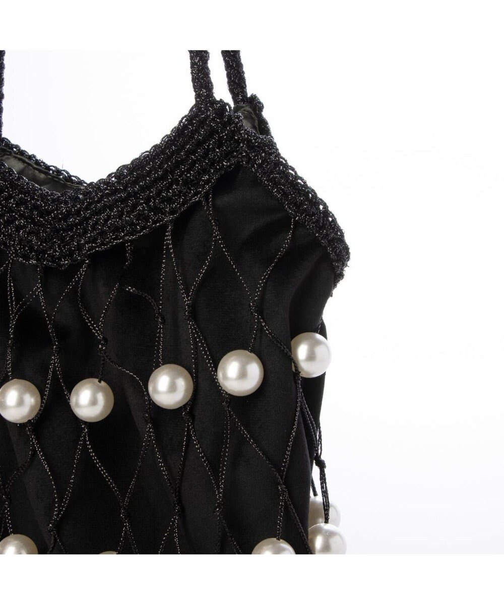 UNBILLION カカトゥ kakatoo / パール風ビーズ編み込メッシュバッグ 