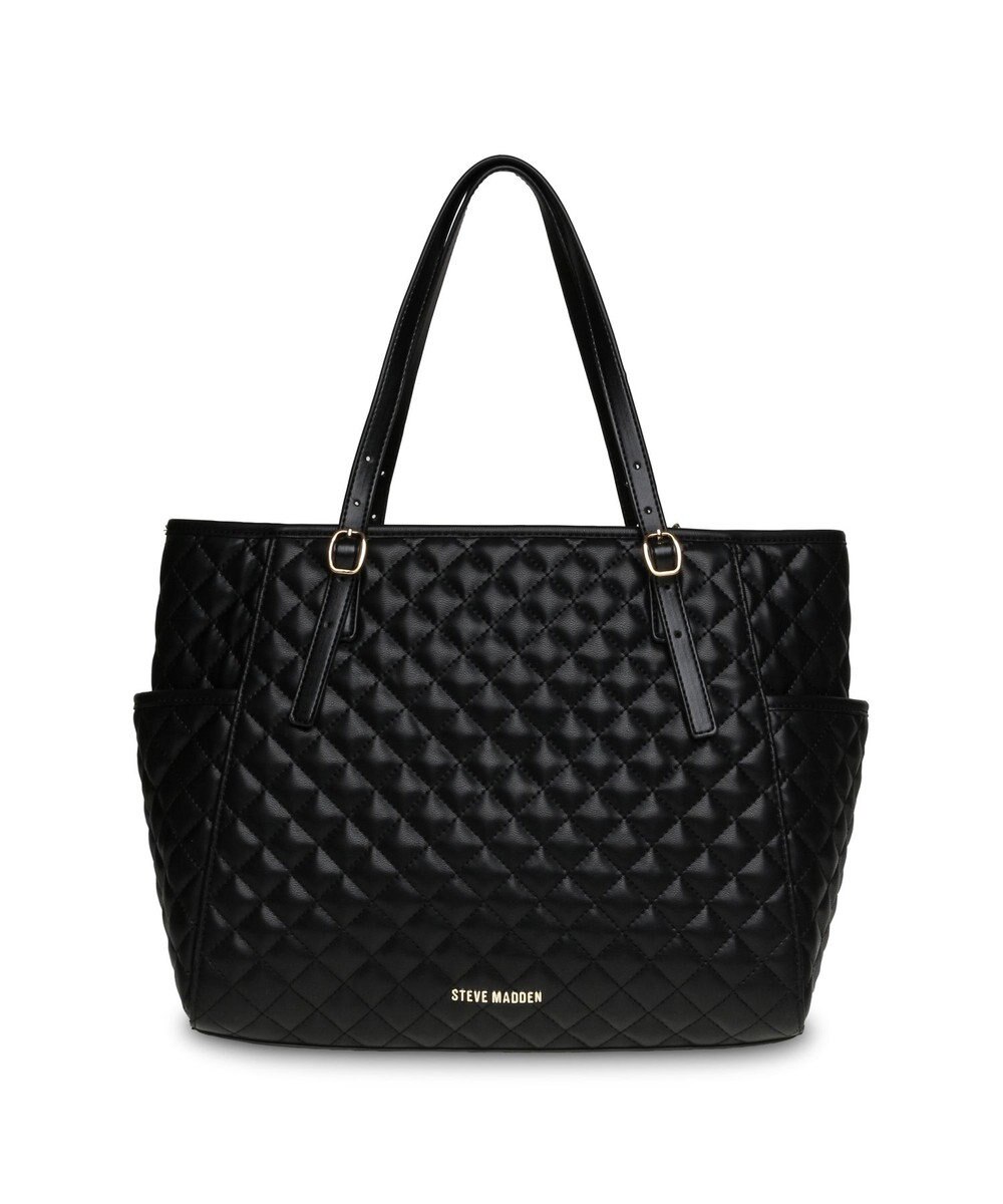 STEVE MADDEN BVIBRATO サイドポケット付きキルティングトートバッグ 