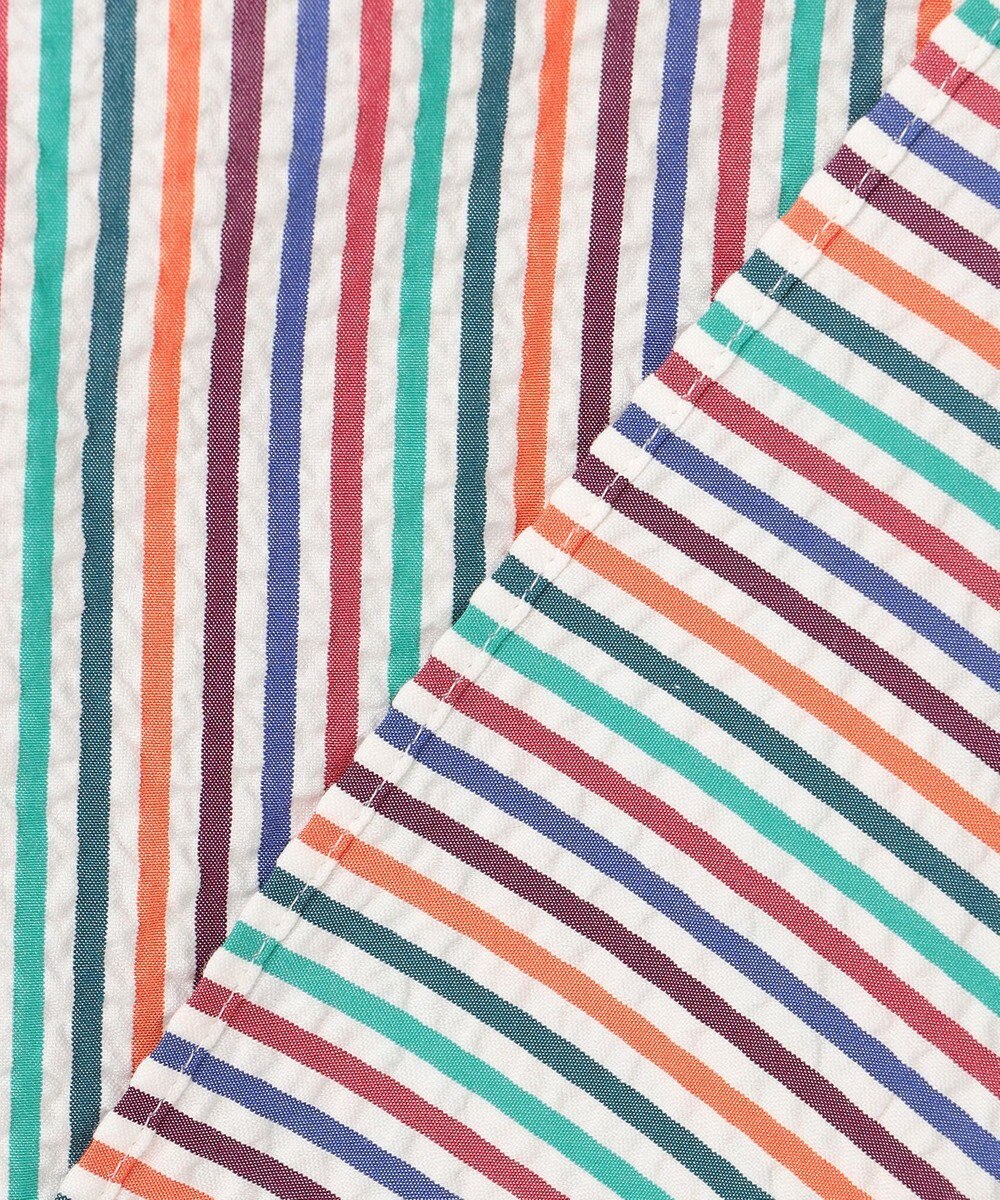 J.PRESS MEN 【J.PRESS ORIGINALS】Cotton Silk Seersucker Regular Half Sleeve Shirt / Baggy-Fit 