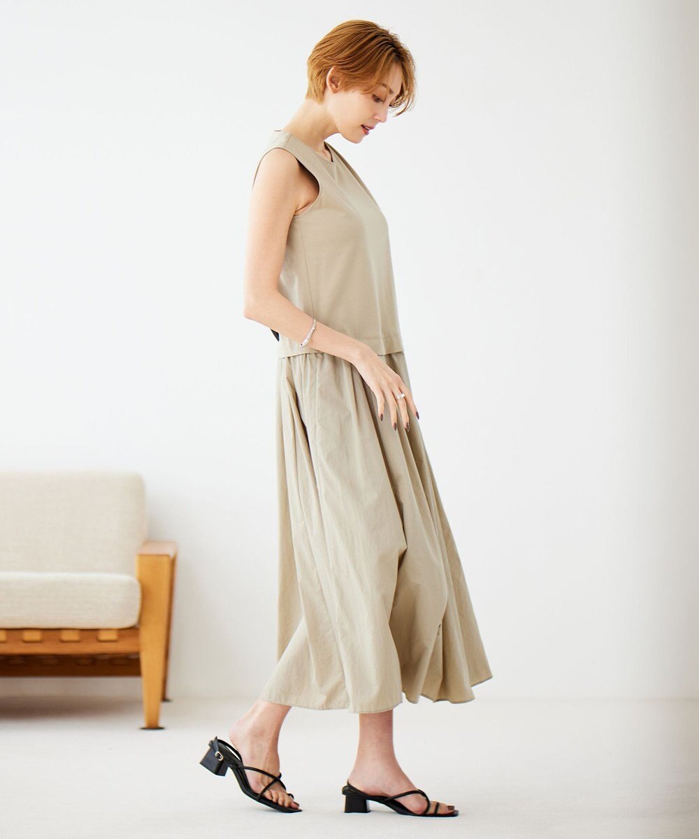 ICB L 【人気のため新色追加・洗える】 ジャージコンビドレス 