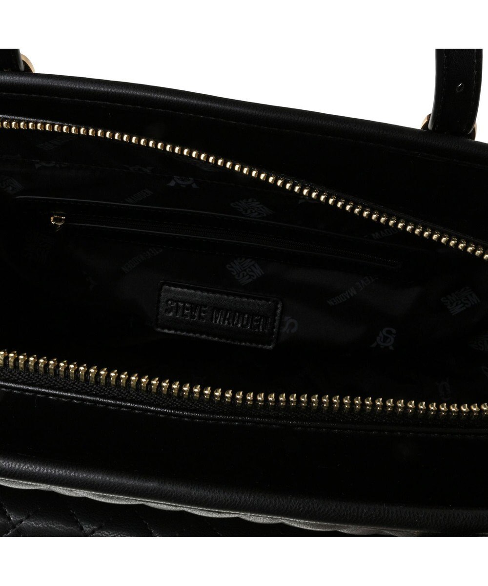 STEVE MADDEN BVIBRATO サイドポケット付きキルティングトートバッグ 