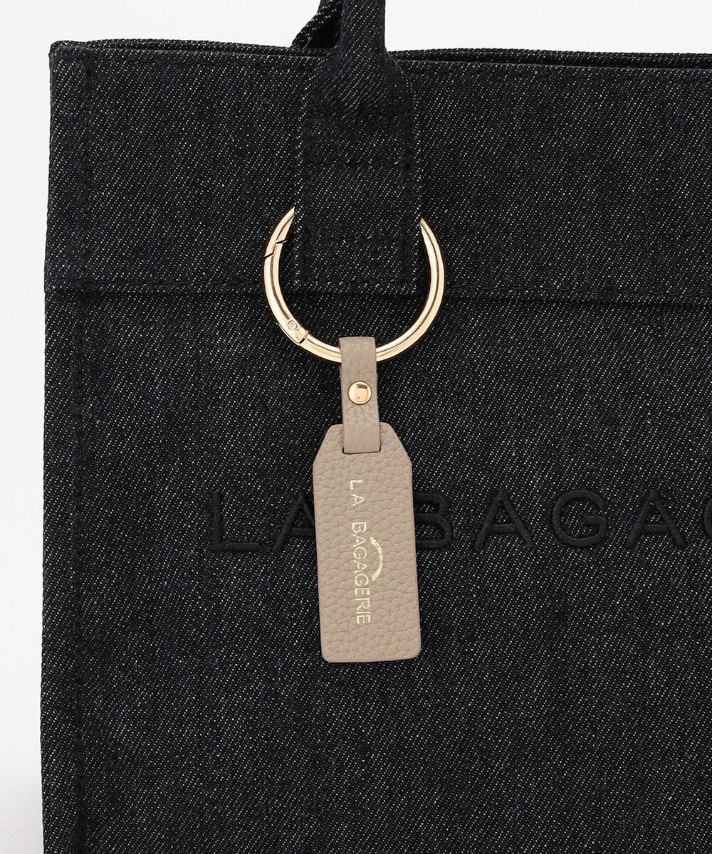 LA BAGAGERIE チャーム付きデニムバッグ Sサイズ 