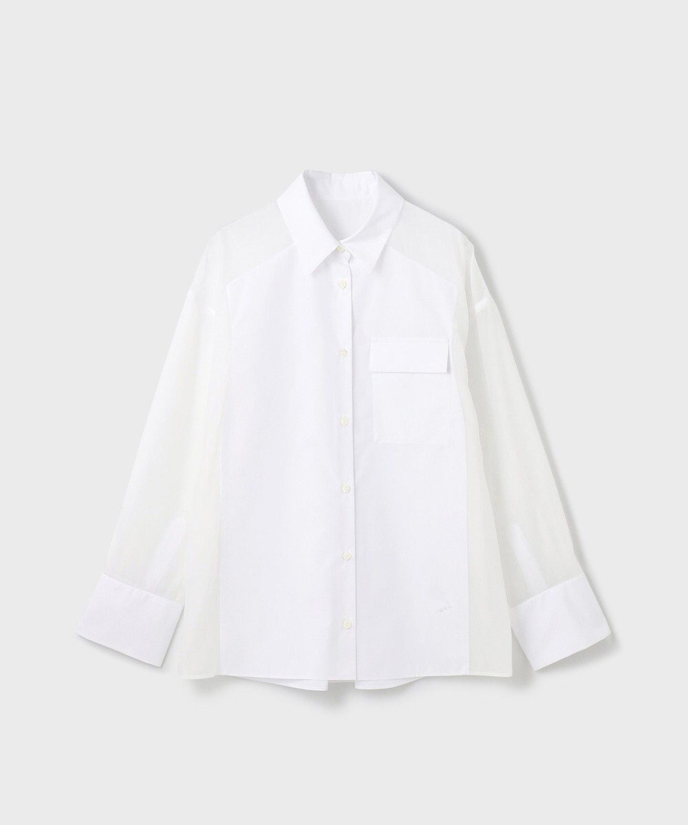 GRACE CONTINENTAL シアーコンビオーバーシャツ 