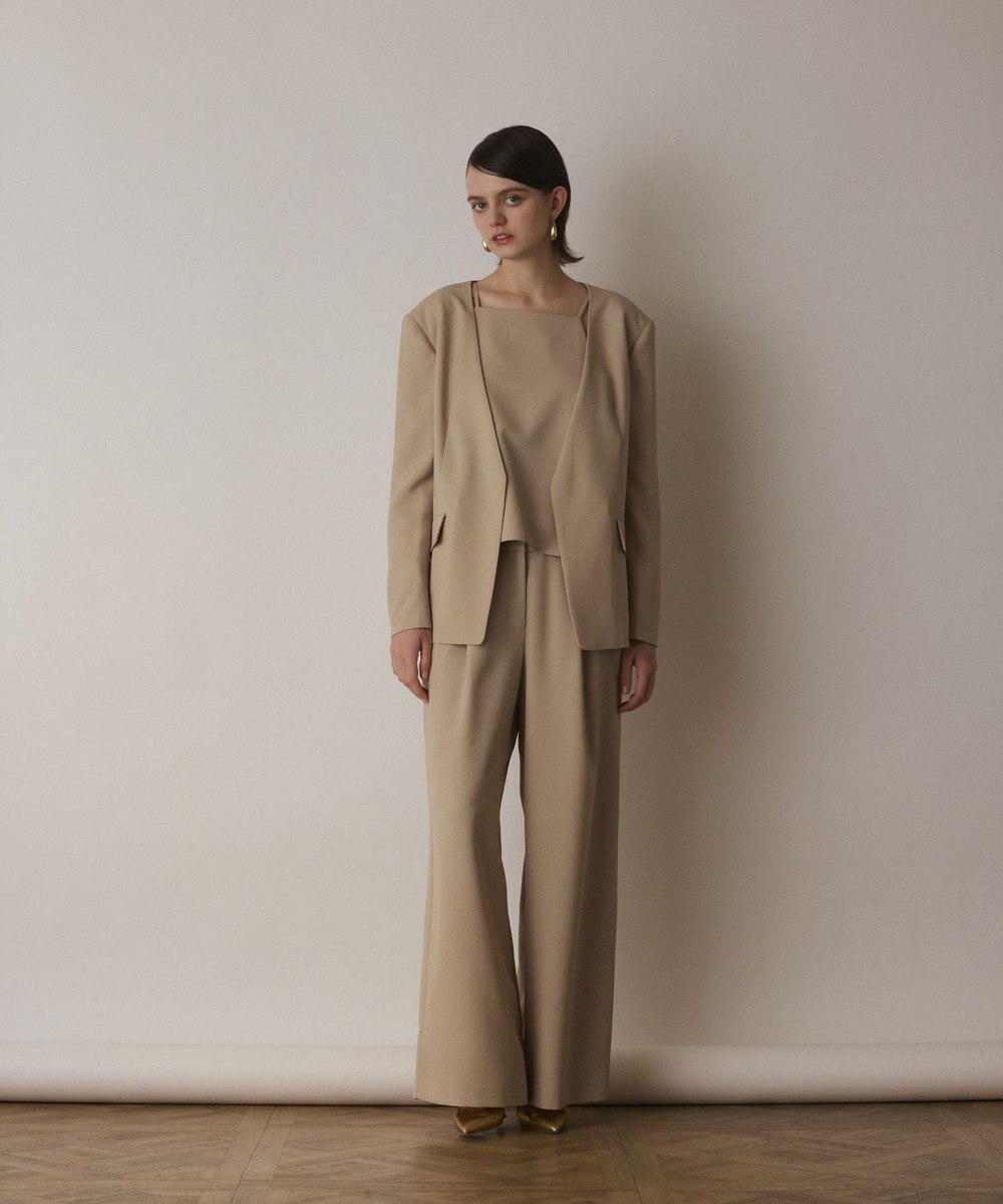 GRACE CONTINENTAL バックシャンノーカラージャケット 