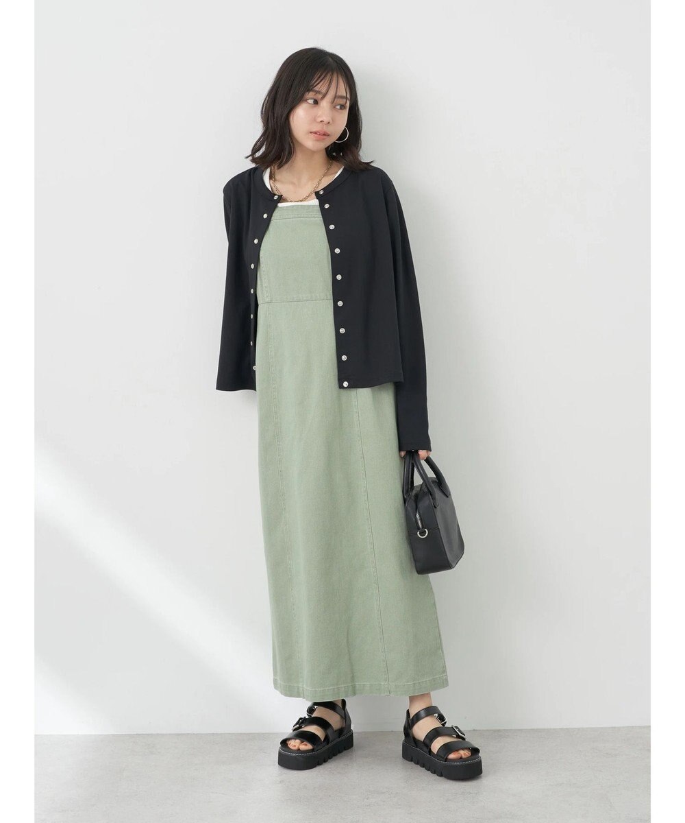 earth music&ecology パールスナップボタンカーディガン 