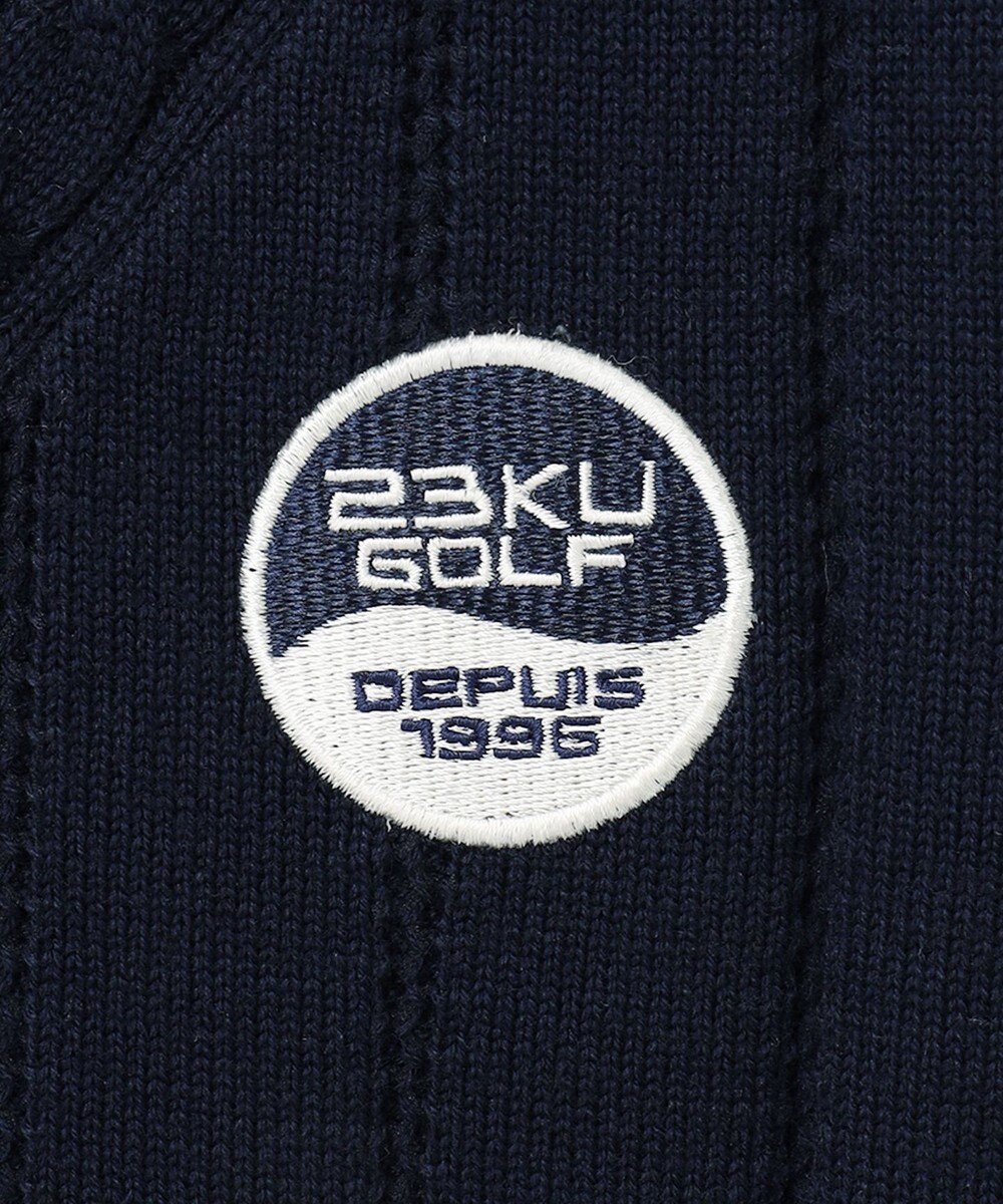 23区GOLF 【WOMEN】コットンアクリル ニットベスト 