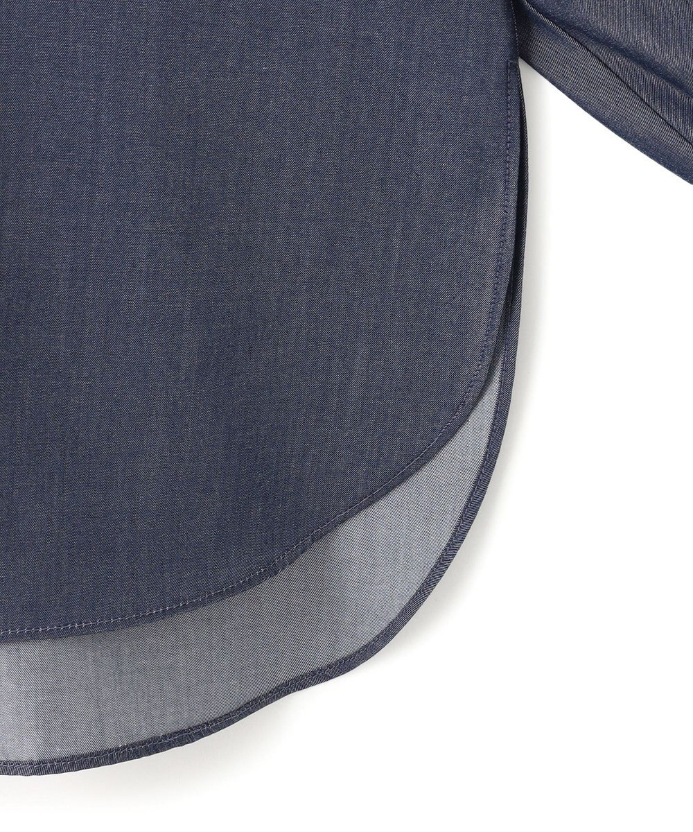 UNFILO シャンブレーデニム ショルダータックブラウス 