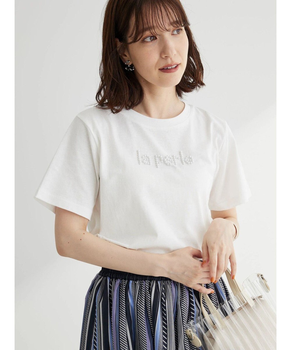 Green Parks ・ＲＡＹ　ＣＡＳＳＩＮ　パールドットロゴＴシャツ 