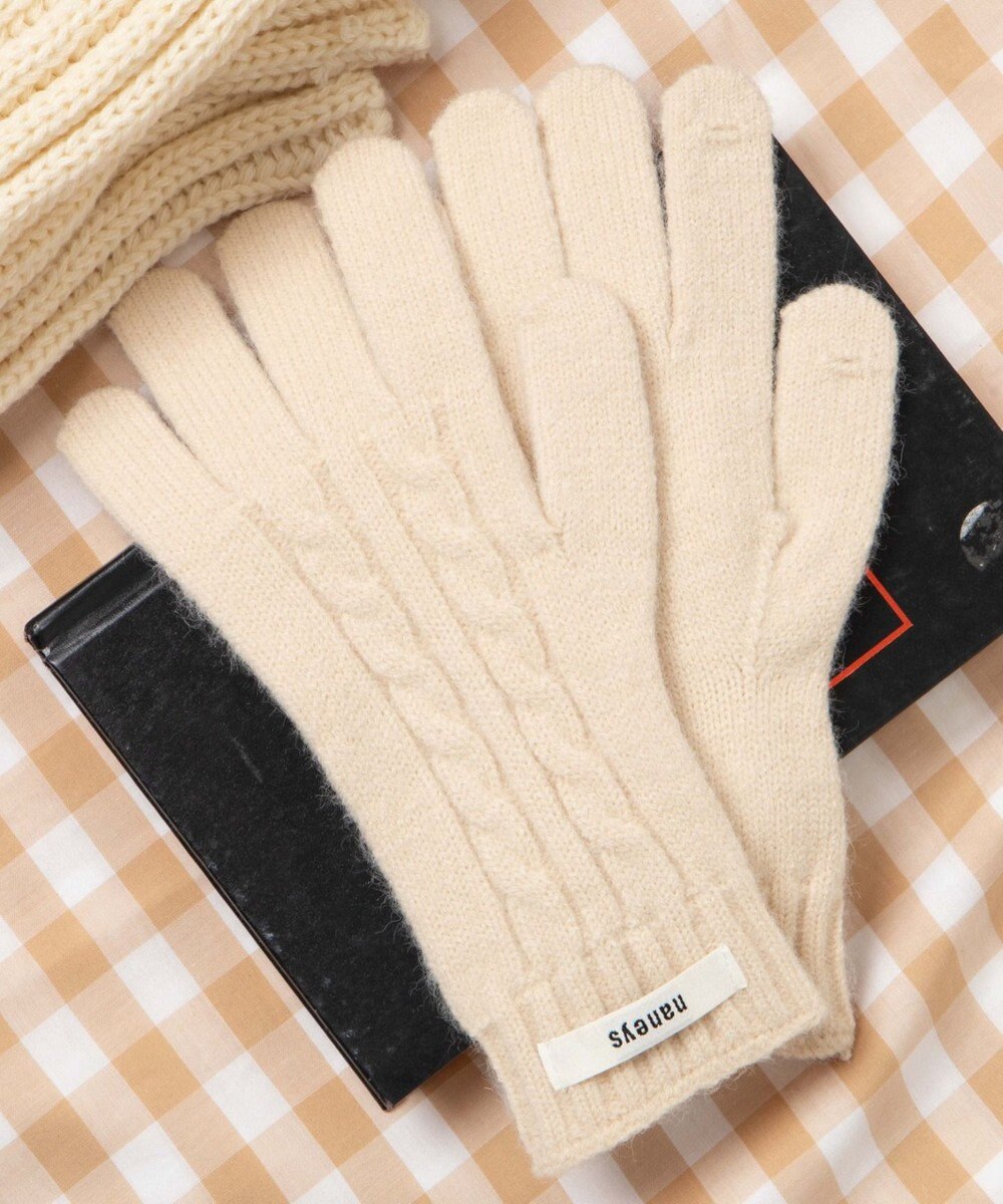 WEGO ケーブル編みグローブ 