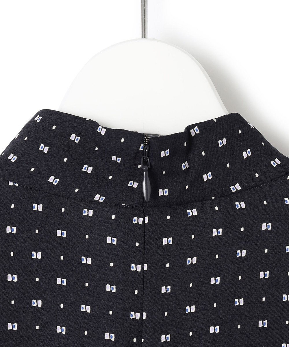 23区 L スクエアドット プリント ワンピース 