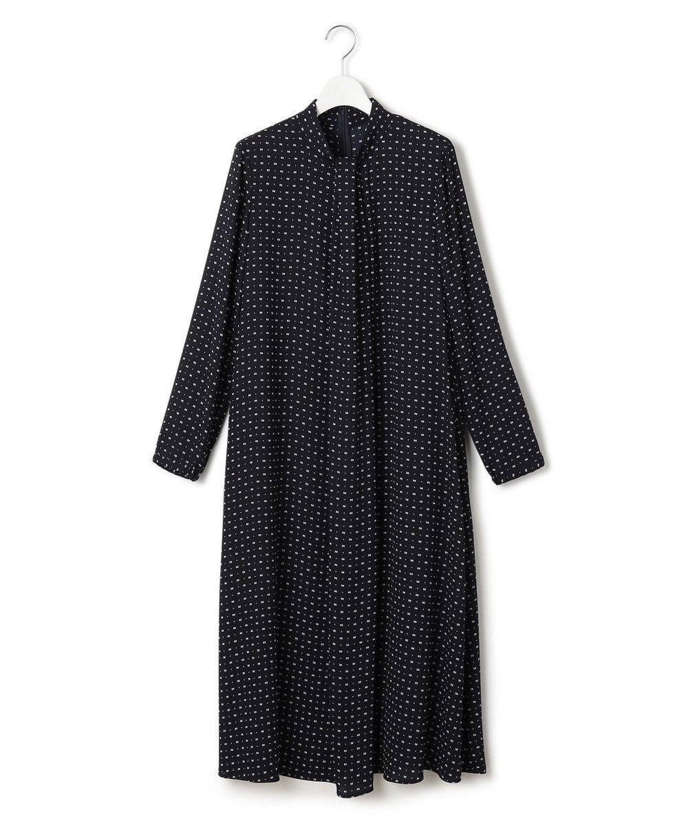 23区 L スクエアドット プリント ワンピース 