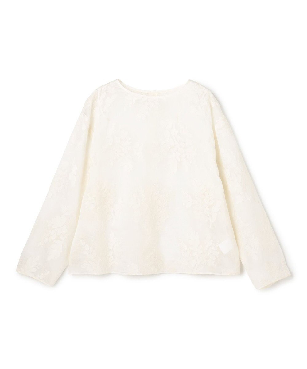 UNFILO L 【前後着用可能の2WAY仕様】ボタニカル エンブロイダリー ブラウス 