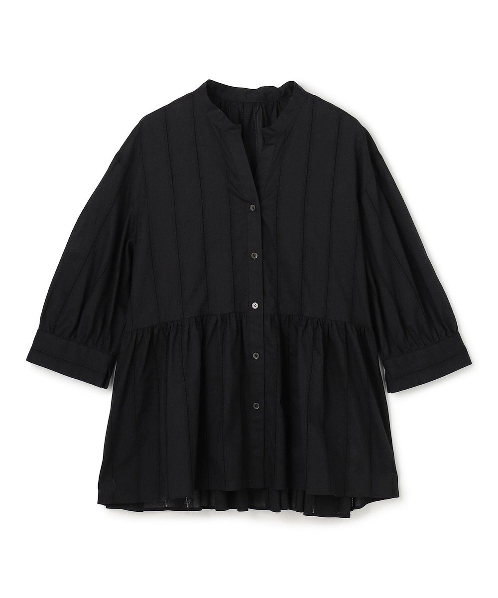 UNFILO ペプラム ギャザーブラウス 