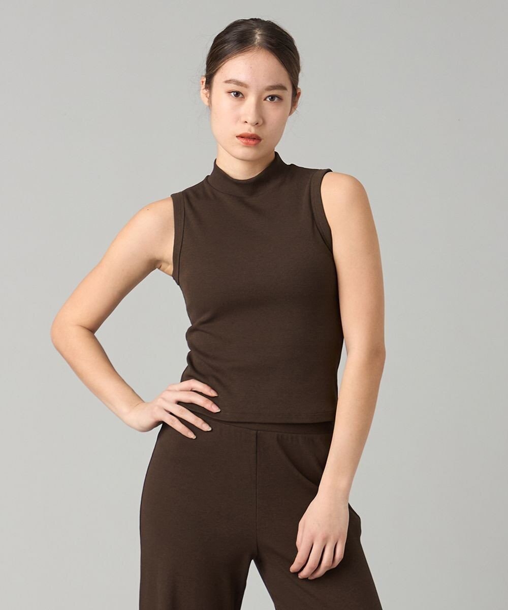 Chacott ソフトリブノースリーブTシャツ 