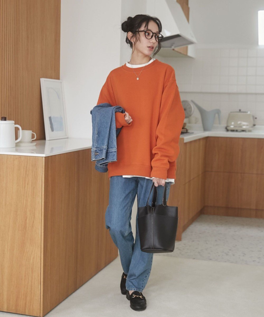 WEGO 【ユニセックス着用ITEM/裏起毛】リラックスフィットスウェットプルオーバー 