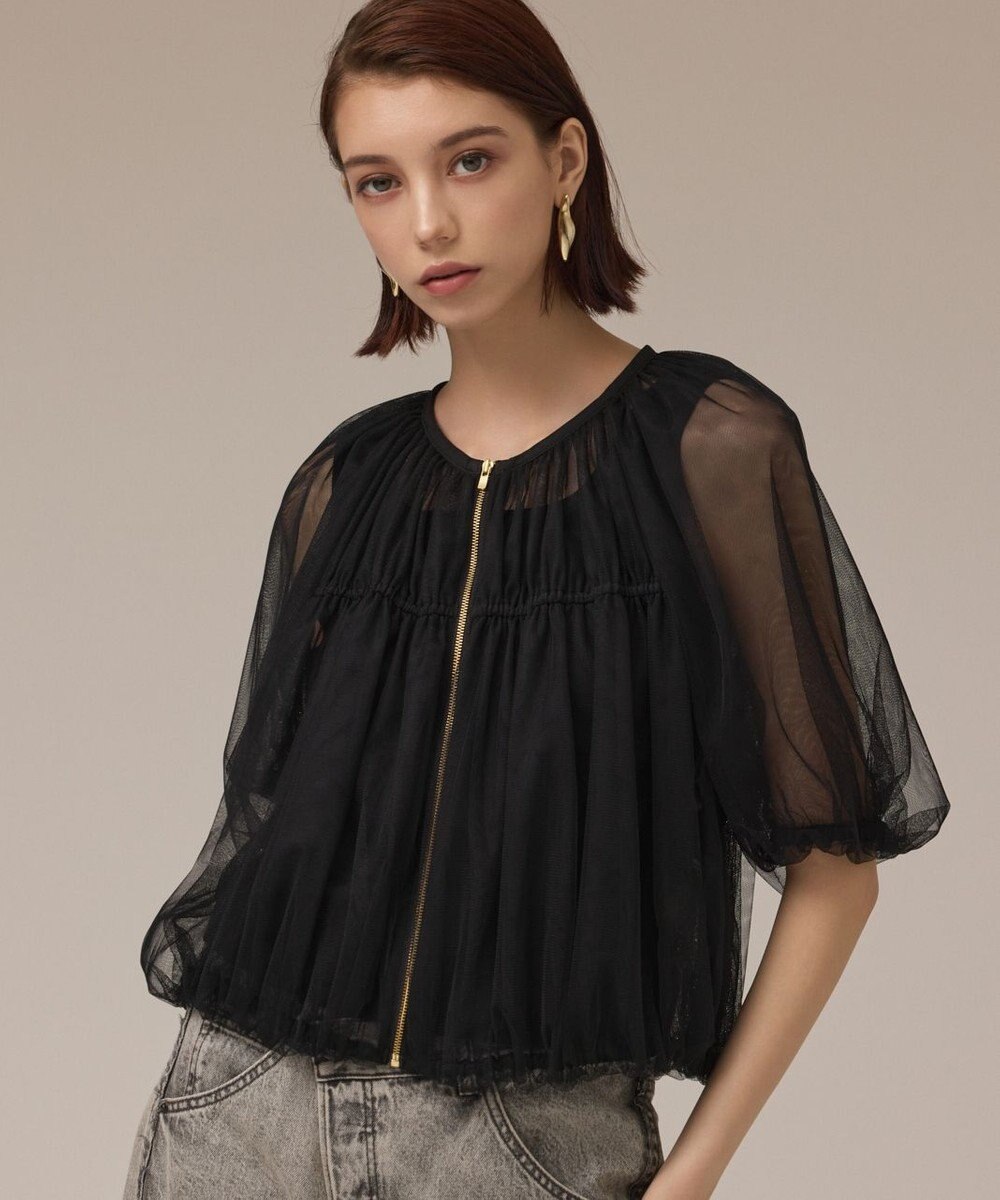 GRACE CONTINENTAL チュールシアーブルゾン 