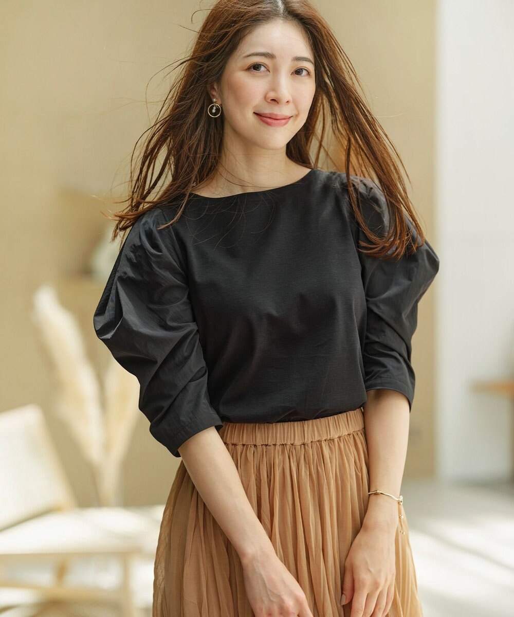 組曲 L 【接触冷感】コンビネーションポンチデザイン カットソー 