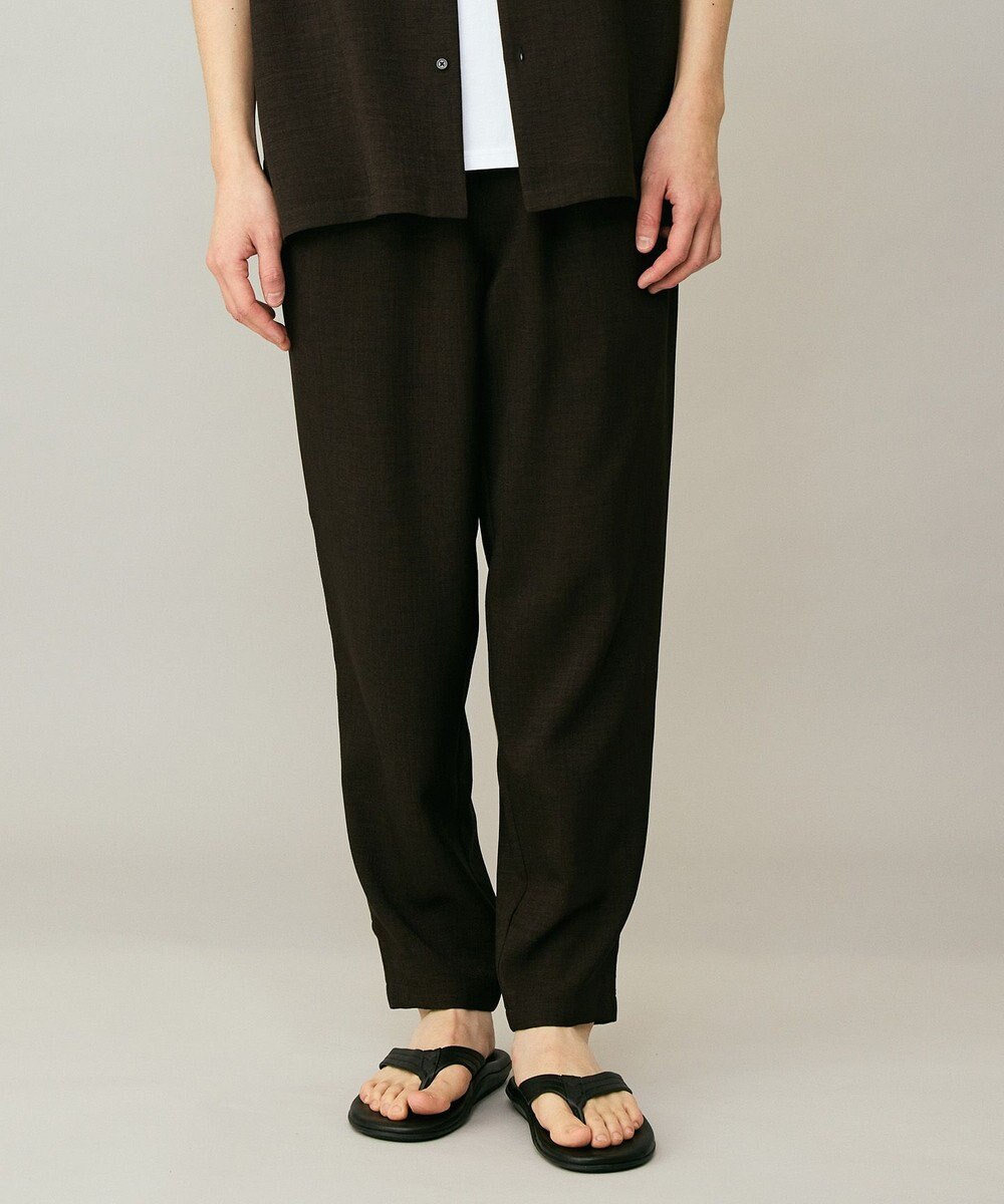 UNFILO MENS リネンライク イージーテーパード 