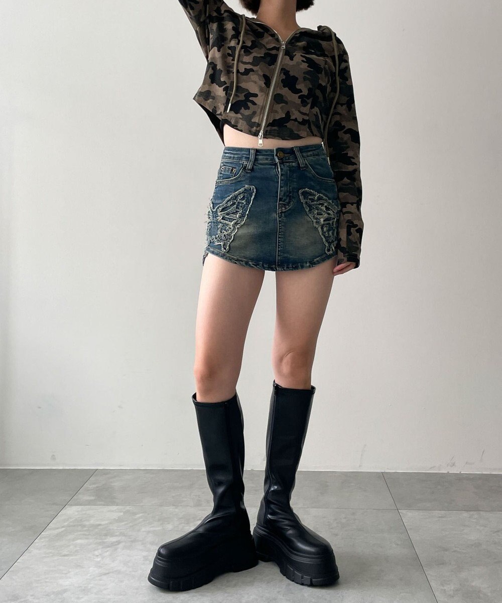 WEGO カーブヘムダブルZIPパーカー 