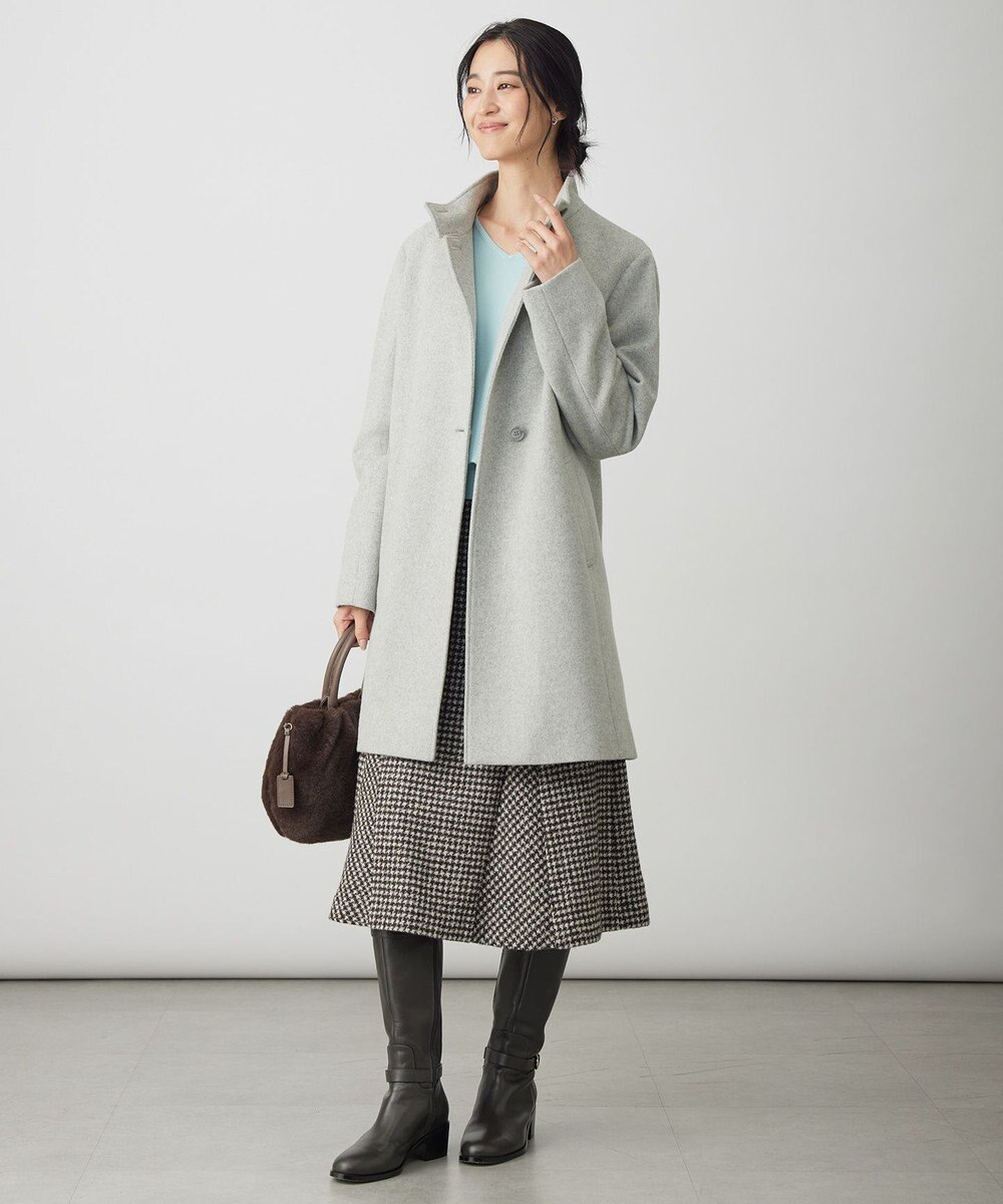 J.PRESS LADIES ショートビーバー スタンドカラー コート 