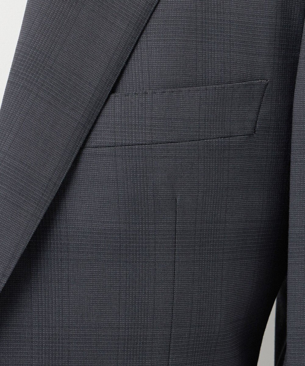 GOTAIRIKU 横に伸びる【TasmaniaWool/タマニアウール】ストレッチ スーツ_グレー格子柄 