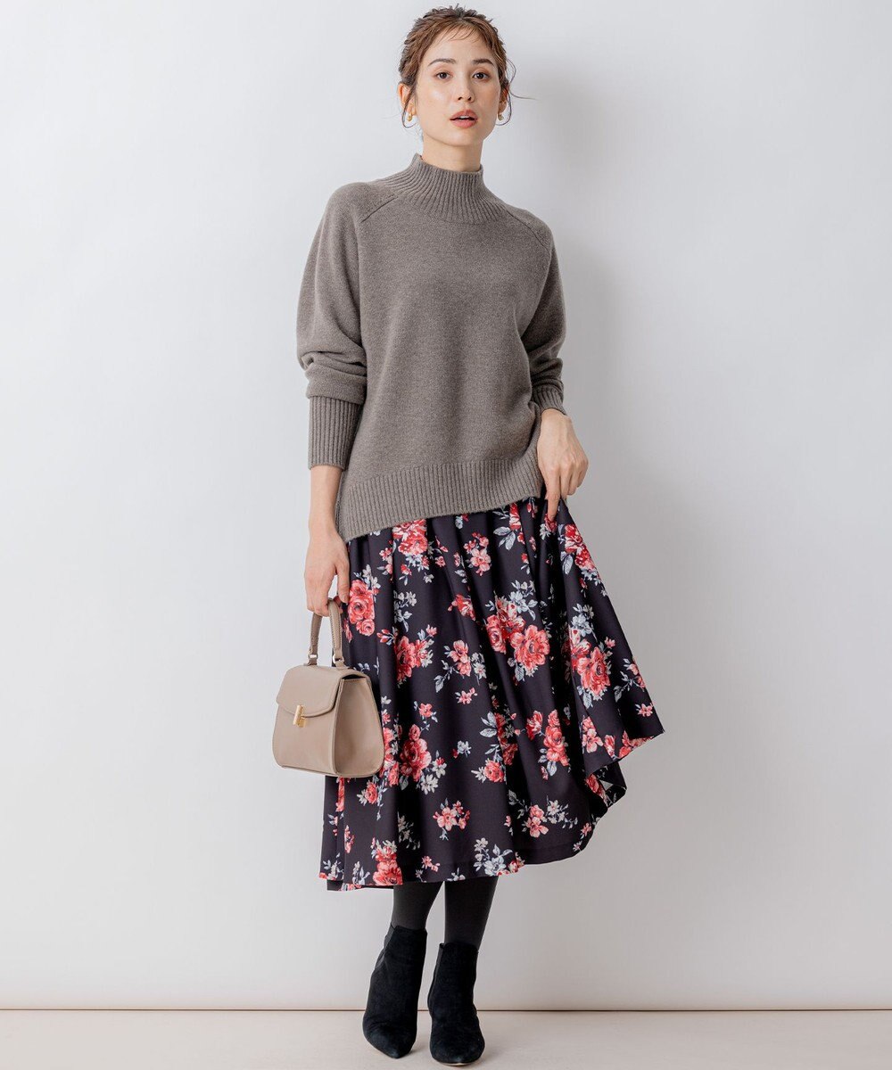 組曲 ローズシックプリント スカート 