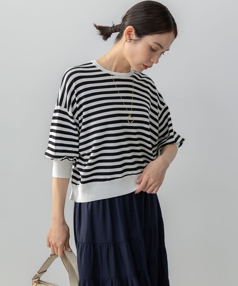 組曲 ドルマンスリーブ7分袖 ニットＴ 