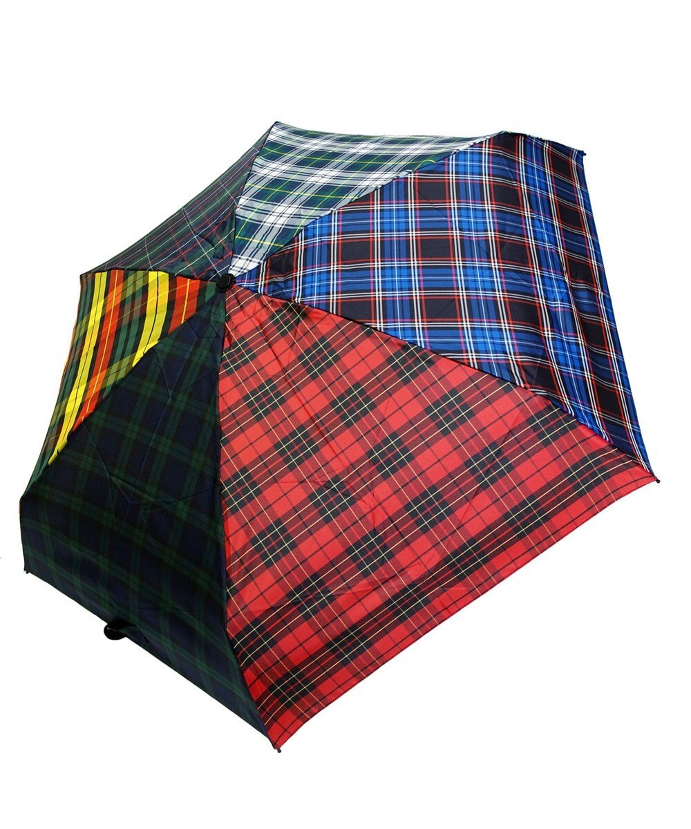 +RING 【UVカット95%以上】【UPF50＋】プラスリング ユニセックス 晴雨兼用 折傘 CHK T1320 