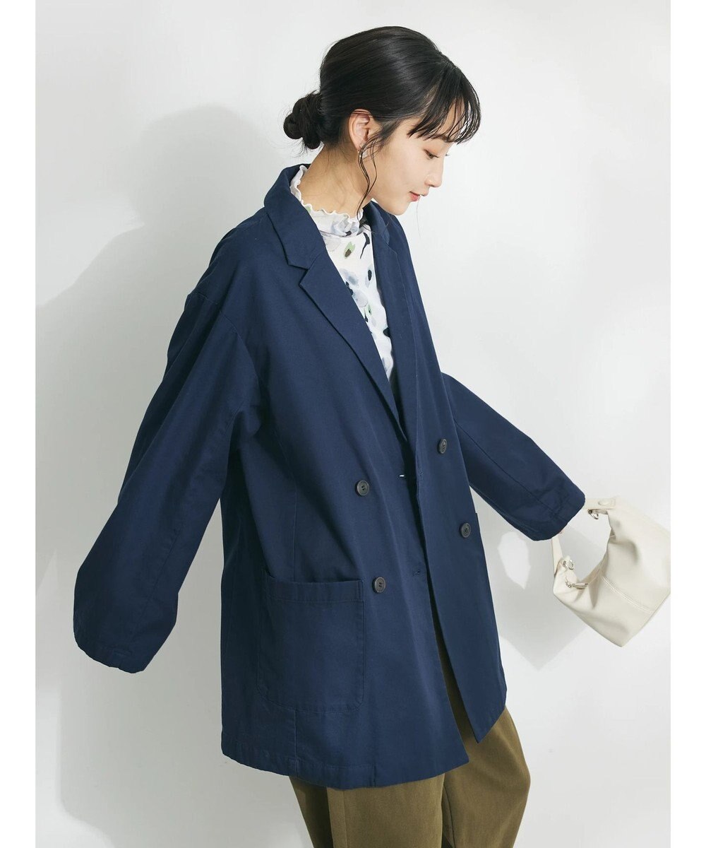 CRAFT STANDARD BOUTIQUE コットンギャバジンＷテーラードジャケット 