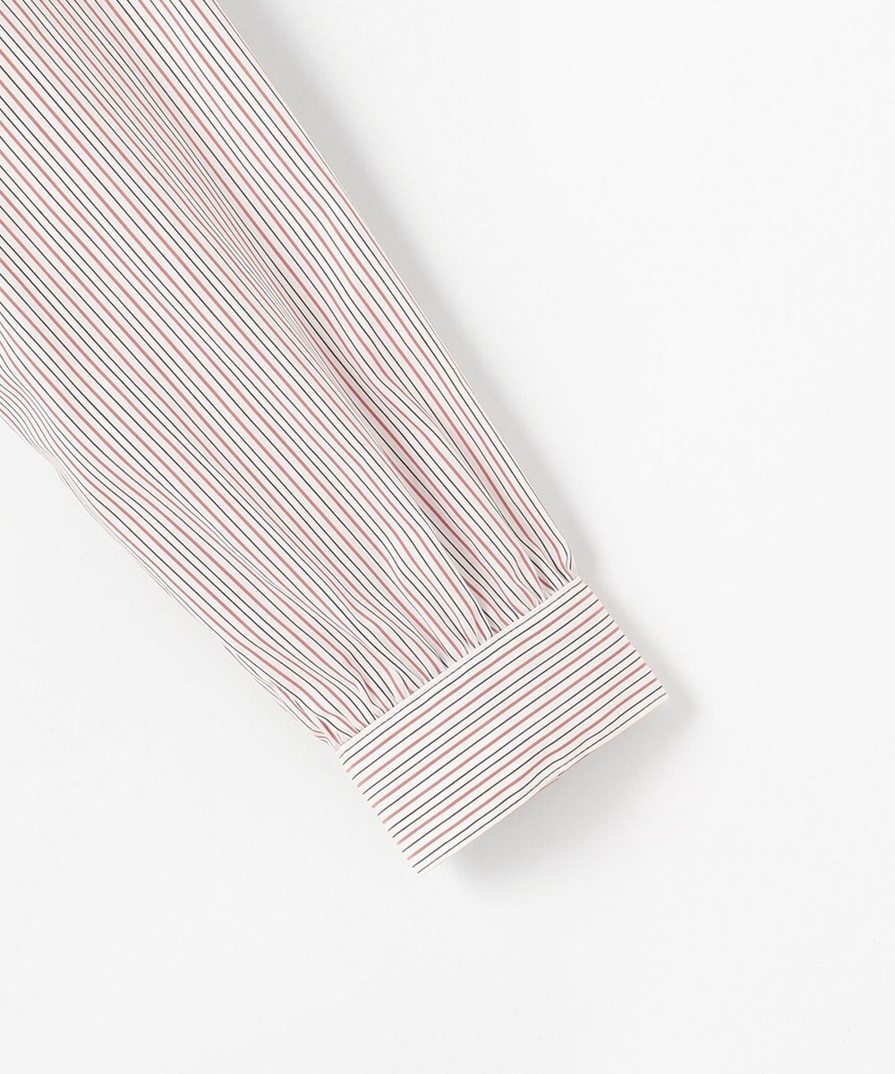 J.PRESS LADIES BEZ ドビーストライプ バンドカラー ブラウス 