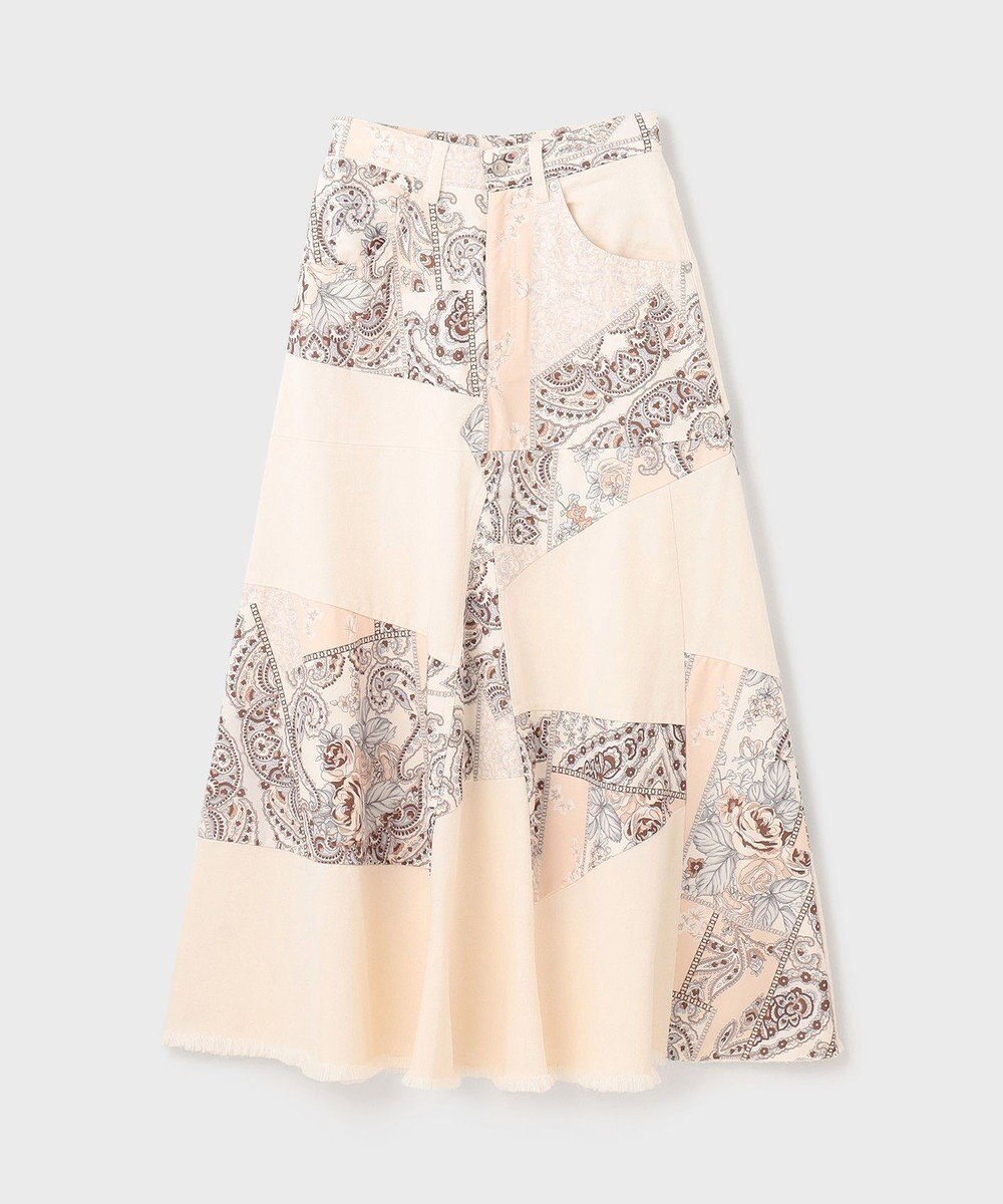 GRACE CONTINENTAL スカーフコンビデニムスカート 