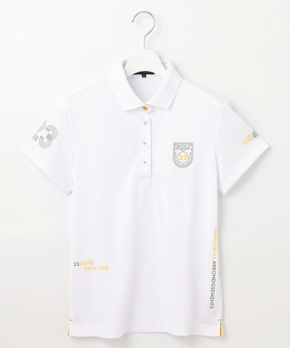 23区GOLF 【WOMEN】【吸水速乾/UVカット】グラフィカルポロシャツ 