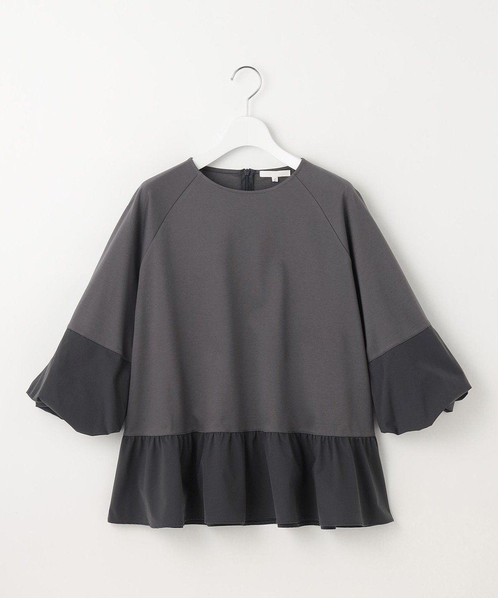 自由区 L クリアコットンポンチペプラム カットソー 