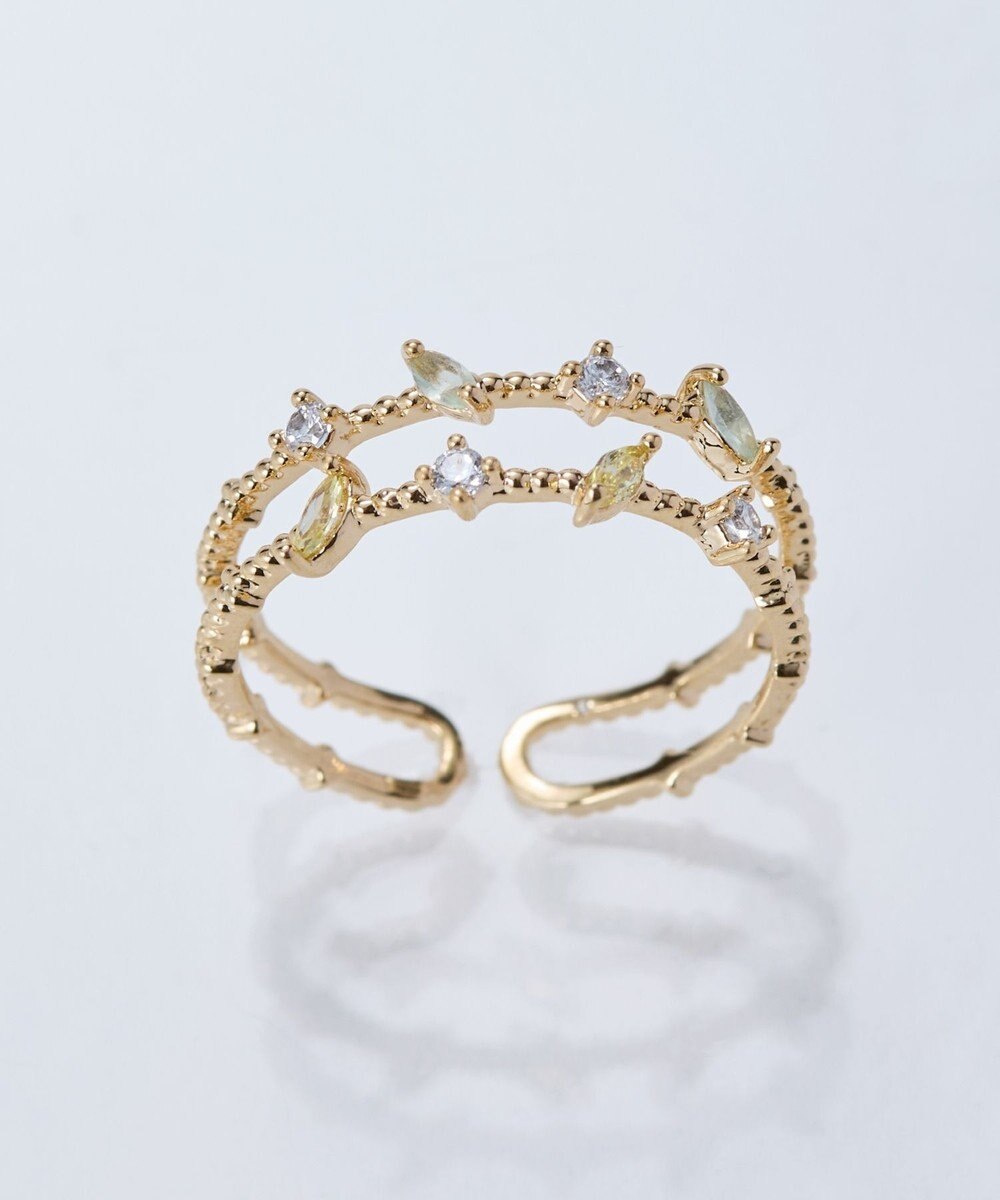 Phoebe ハーモニーカラーダブルラインリング 