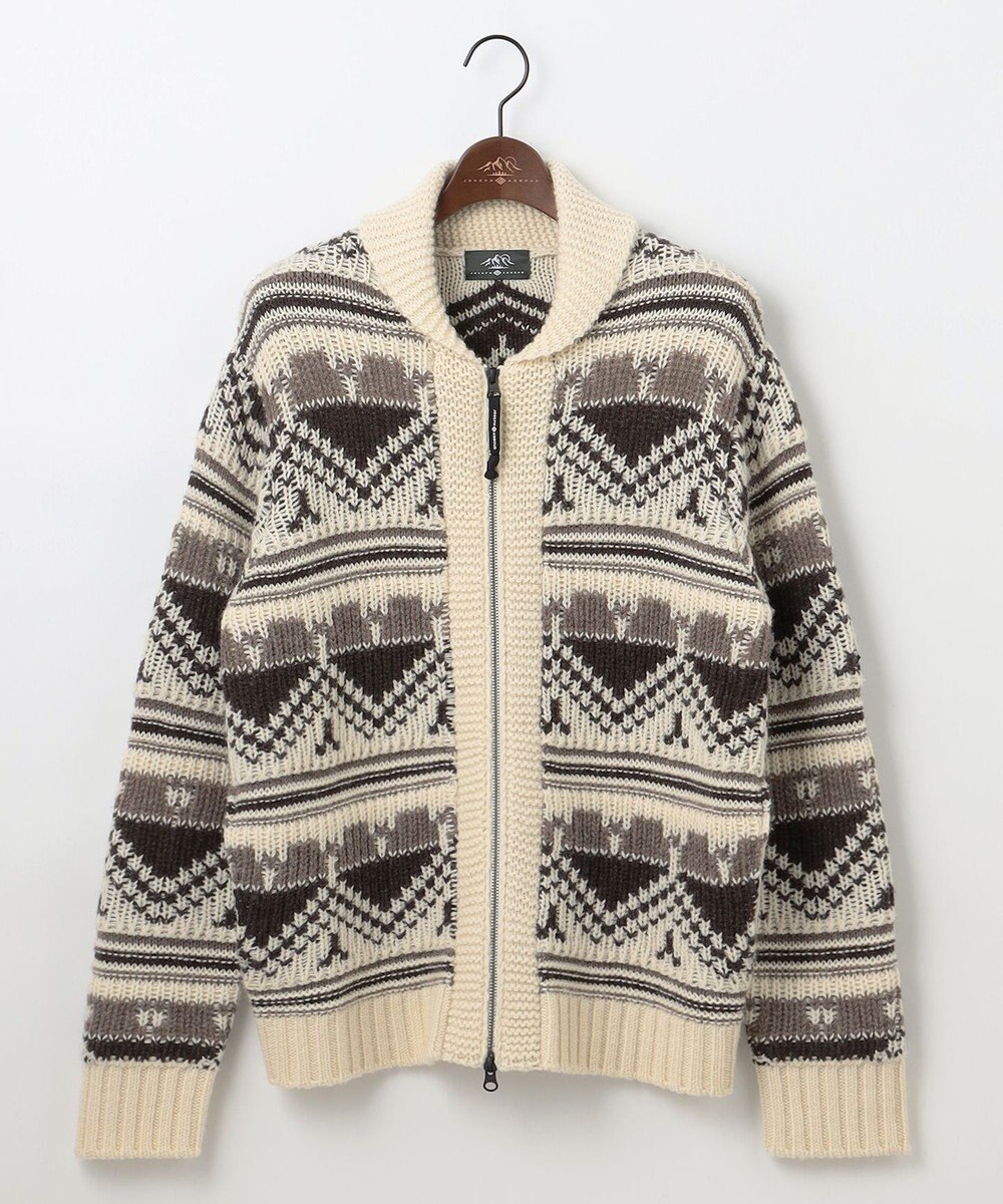 JOSEPH ABBOUD MOUNTAIN 【ペルー素材使用】ハイランドウール カウチン ジップ ニット 