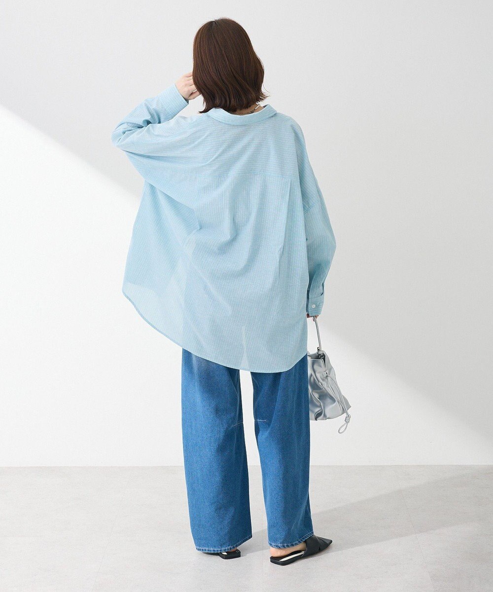 Green Parks 綿麻混レギュラーカラーＢＩＧシルエットシャツ 