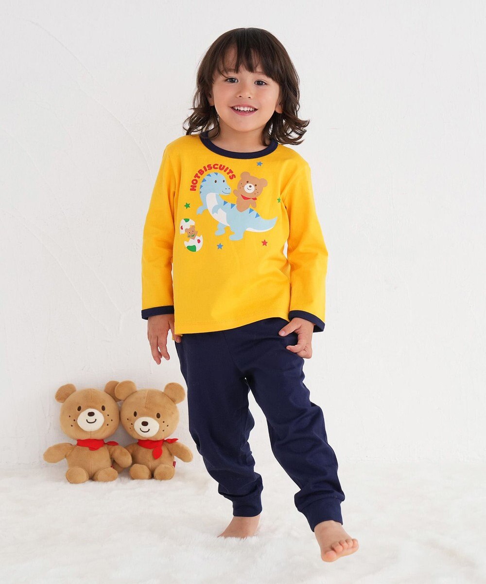 MIKI HOUSE HOT BISCUITS 【80-120cm】 天竺素材 恐竜柄 ルームウェア 