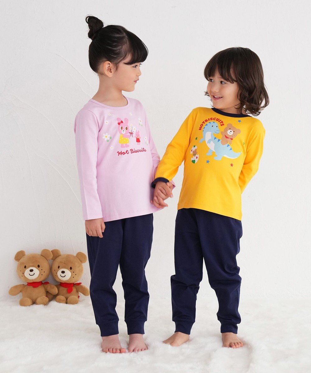 MIKI HOUSE HOT BISCUITS 【80-120cm】 天竺素材 恐竜柄 ルームウェア 