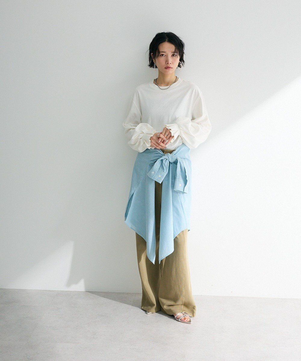 Green Parks 綿麻混レギュラーカラーＢＩＧシルエットシャツ 