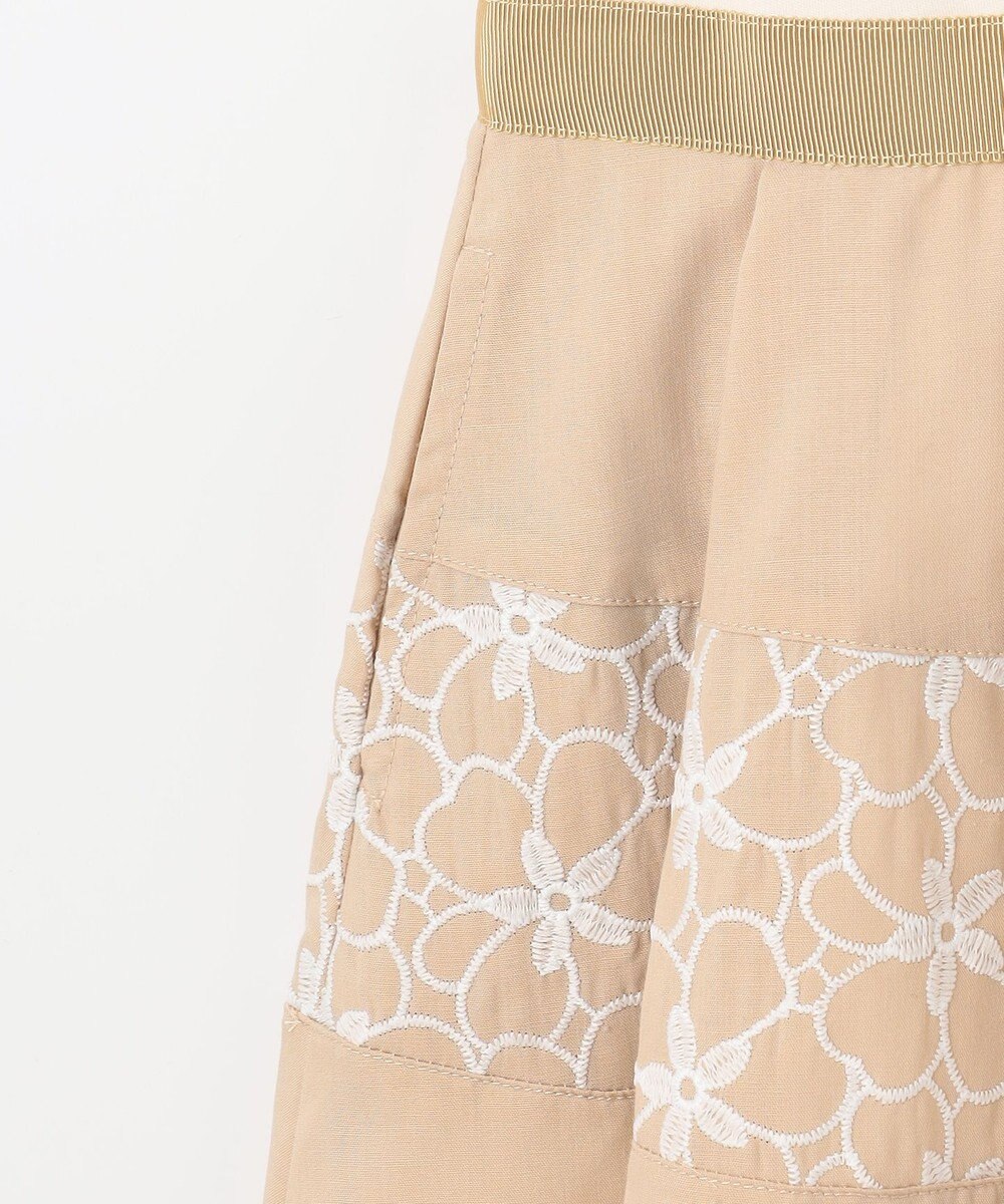 組曲 KIDS 【110-140㎝】フラワーパネルボーダー ワンピース 