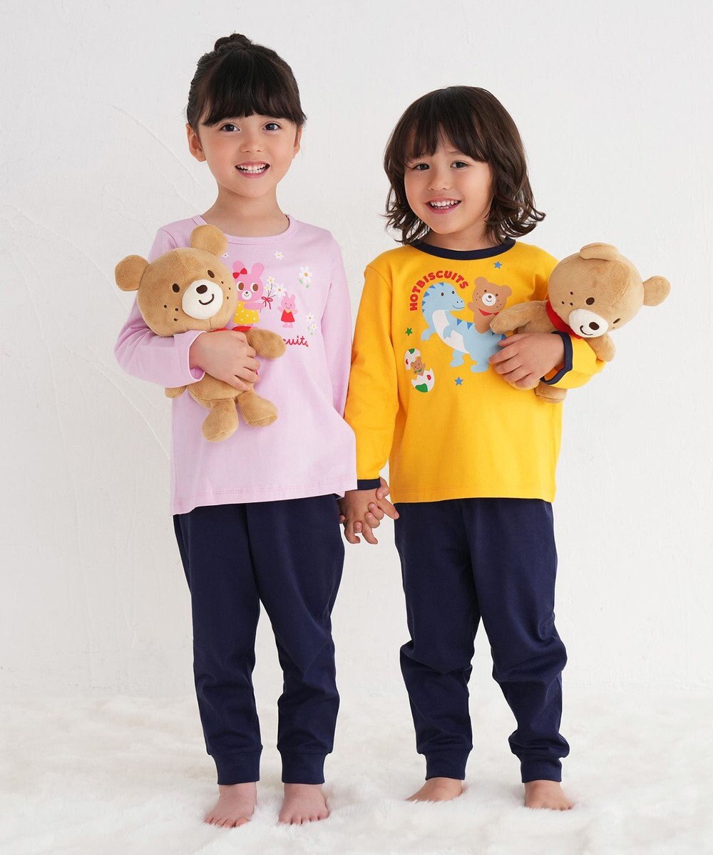 MIKI HOUSE HOT BISCUITS 【80-120cm】 天竺素材 恐竜柄 ルームウェア 