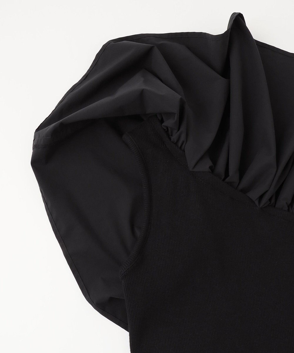 NAVE 【Nave・洗える/撥水/ストレッチ素材】ライトタフタ ワンショルダーブラウス 