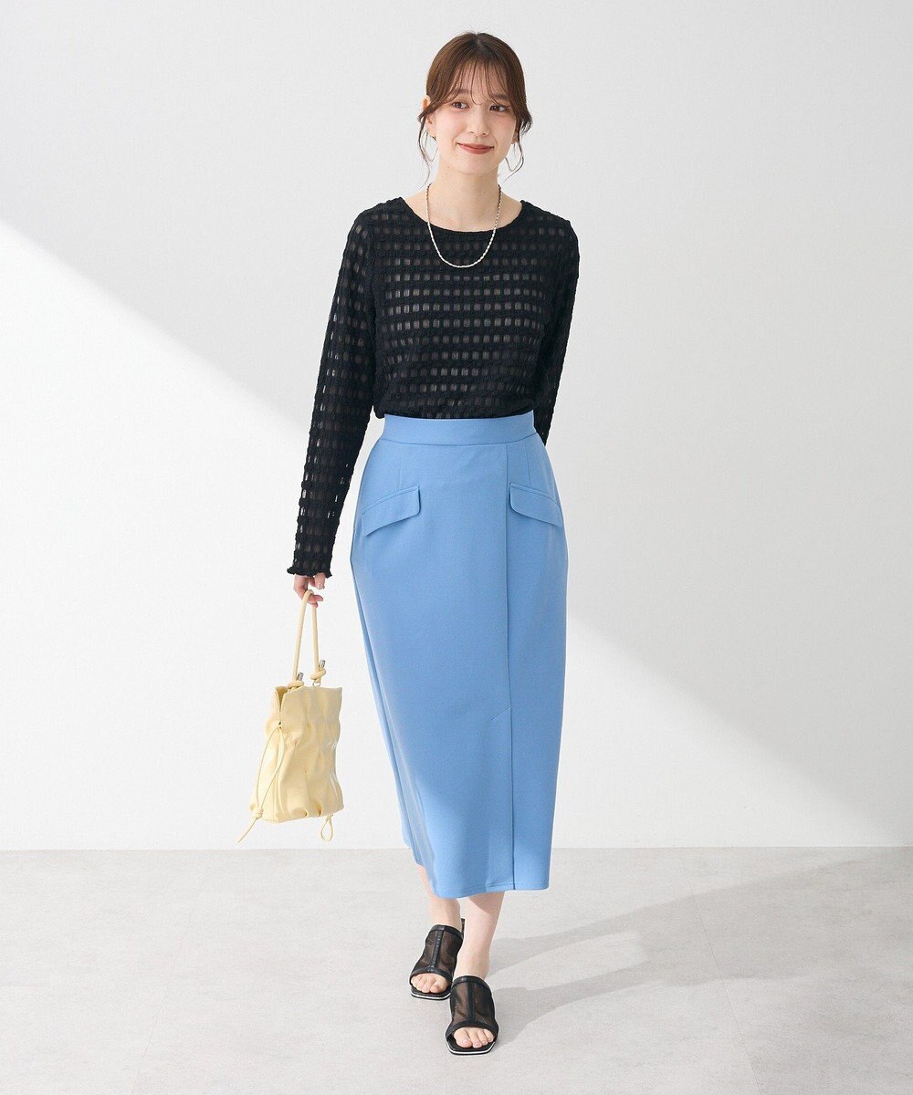 Green Parks クロップドボートネック表面感プルオーバー 