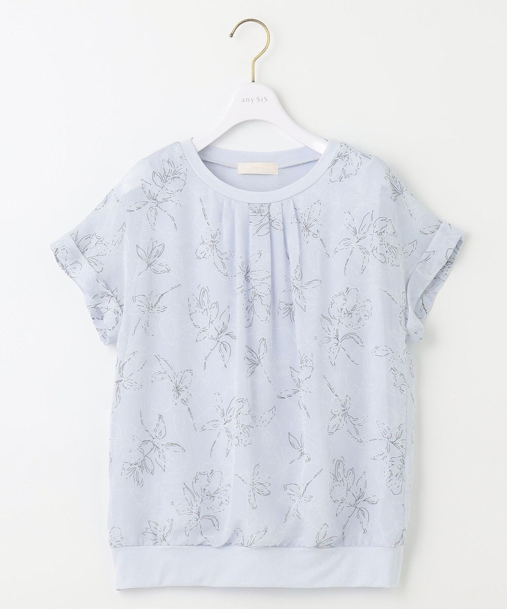 ANY SIS シフォンかぶせ ブラウス 