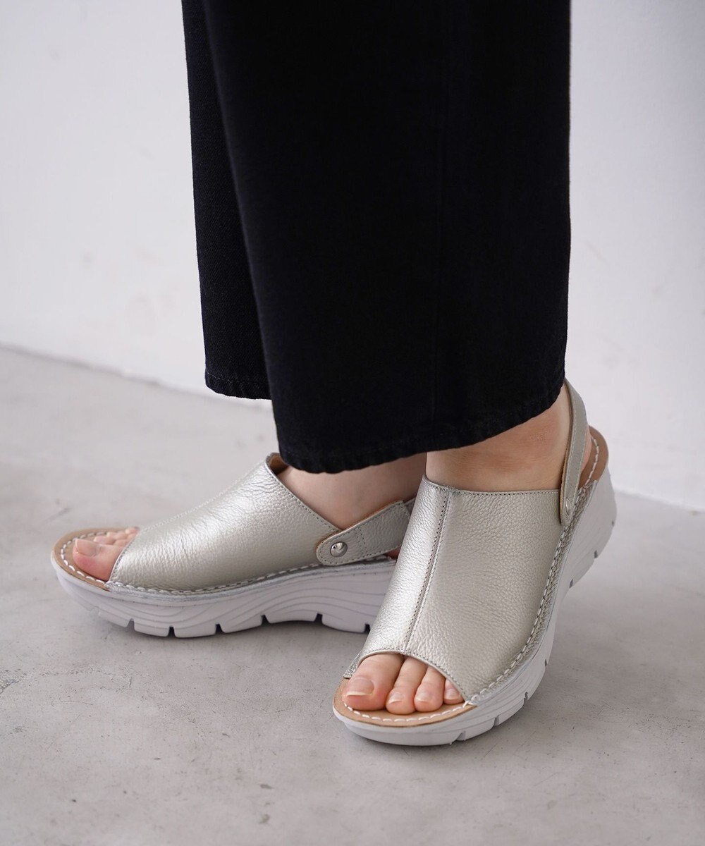 Pointer 本革 超軽量厚底サボサンダル 