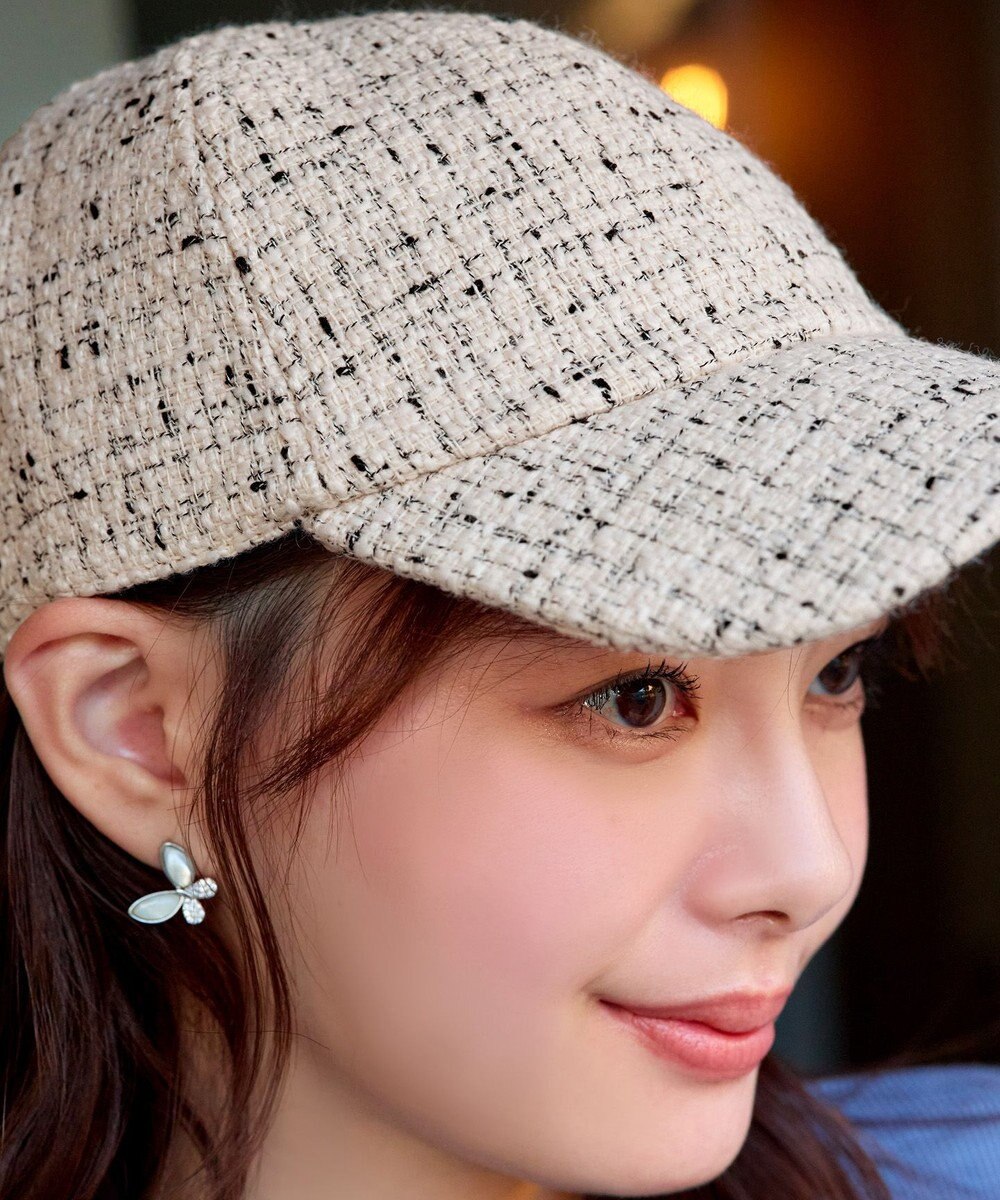 Tiaclasse ツイードキャップ 