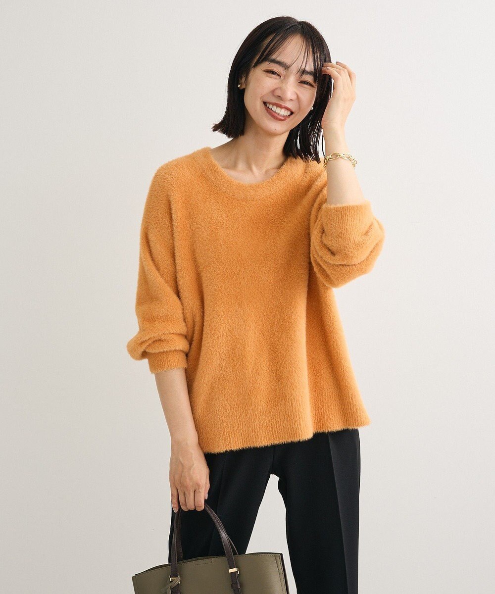 Green Parks シャギークルーネックニットプルオーバー 