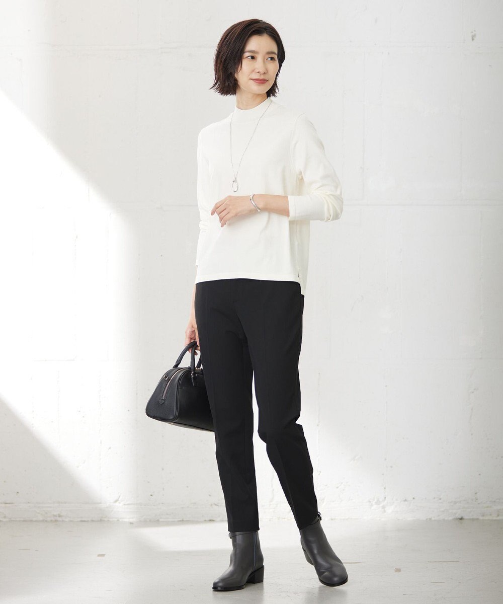 J.PRESS LADIES L 【WEB限定カラーあり・洗える】T/Rアルガンシルク テーパード パンツ 