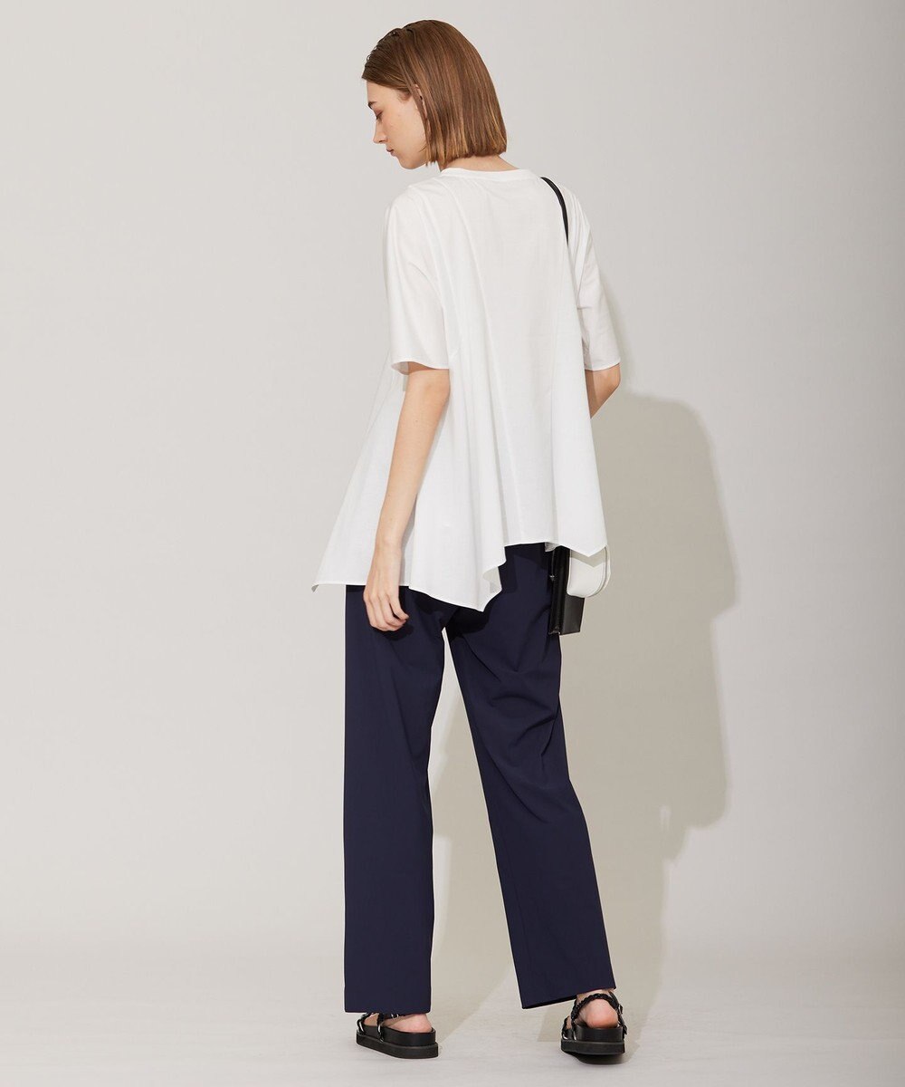 ICB 【洗える】ブラウスライクジャージー ハンカチーフヘムカットソー 