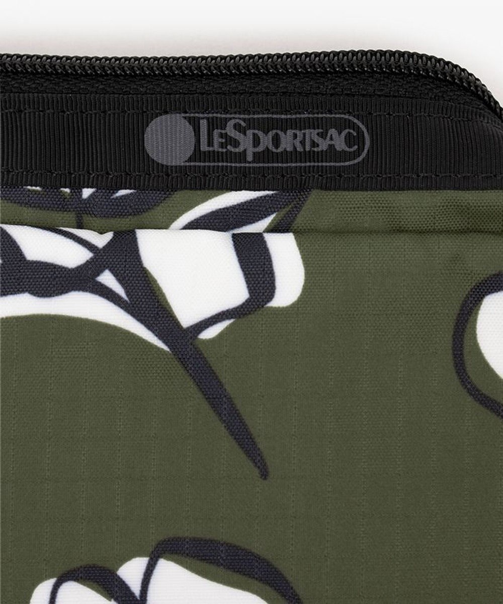 LeSportsac RECTANGULAR COSMETIC/オリーブフローラルシルエット 
